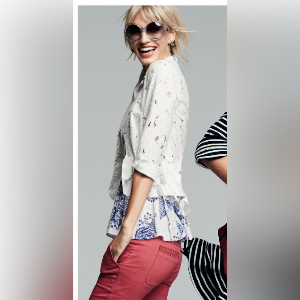 Cabi Ivory Floral Lace Portrait Jacket - Picture 8 of 8